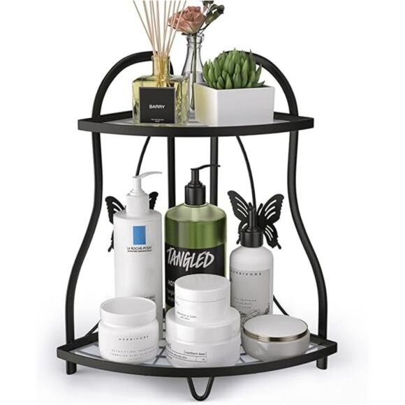 Corner Bathroom Sink Organizer Countertop Shelf, Kitchen Corner Spice Rack - Picture 7 of 7